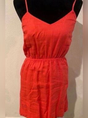 Women’s Red Spaghetti Strap Summer Dress (Size XS)